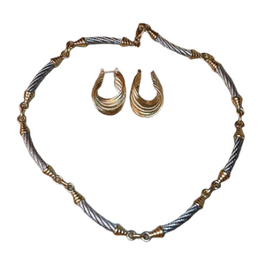 Designer style necklace and earrings curated jewelry set costume jewelry